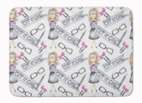 Watercolor Girl Boss Get it Girl Machine Washable Memory Foam Mat
