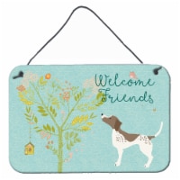 Carolines Treasures BB7593DS812 Welcome Friends Gun Dog Wall or Door Hanging Pr