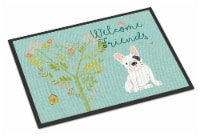 Carolines Treasures BB7634MAT Welcome Friends Piebald French Bulldog Doormat 18