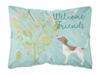 Carolines Treasures BB7593PW1216 Welcome Friends Gun Dog Canvas Fabric Decorati