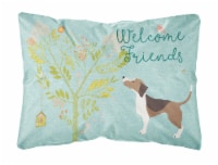 Carolines Treasures BB7601PW1216 Welcome Friends Beagle Canvas Fabric Decorativ