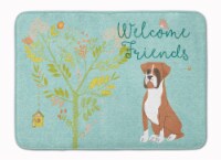 Welcome Friends Flashy Fawn Boxer Machine Washable Memory Foam Mat