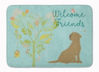 Welcome Friends Chocolate Labrador Retriever Machine Washable Memory Foam Mat