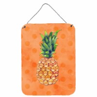 Carolines Treasures BB8193DS1216 Pineapple Orange Polkadot Wall or Door Hanging