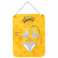 Bikini Swimsuit Yellow Polkadot Wall or Door Hanging Prints, Yellow