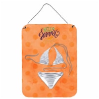 Bikini Swimsuit Orange Polkadot Wall or Door Hanging Prints, Orange