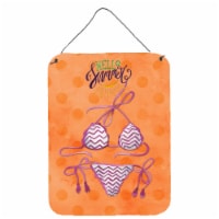 Bikini Swimsuit Orange Polkadot Wall or Door Hanging Prints, Orange