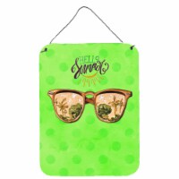 Beach Sunglasses Green Polkadot Wall or Door Hanging Prints, Green