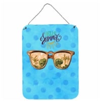 Beach Sunglasses Blue Polkadot Wall or Door Hanging Prints, Blue