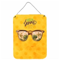 Beach Sunglasses Yellow Polkadot Wall or Door Hanging Prints, Yellow
