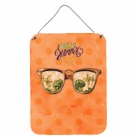 Beach Sunglasses Orange Polkadot Wall or Door Hanging Prints, Orange