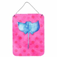 Carolines Treasures BB8239DS1216 Sting Ray Pink Polkadot Wall or Door Hanging P