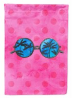 Carolines Treasures  BB8179GF Sunglasses Pink Polkadot Flag Garden Size, Pink