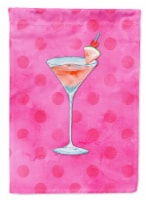 Carolines Treasures BB8219GF Summer Martini Pink Polkadot Garden Flag