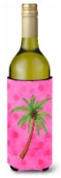 Carolines Treasures BB8169LITERK Palm Tree Pink Polkadot Wine Bottle Hugger, Pi