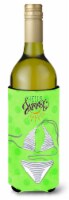 Carolines Treasures BB8195LITERK Bikini Swimsuit Green Polkadot Wine Bottle Hug