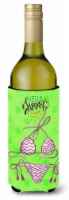 Carolines Treasures BB8200LITERK Bikini Swimsuit Green Polkadot Wine Bottle Hug