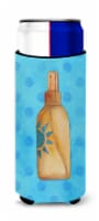 Message in a Bottle Blue Polkadot Ultra Hugger for slim cans, Blue