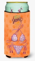 Carolines Treasures BB8203TBC Bikini Swimsuit Orange Polkadot Tall Boy Hugger,