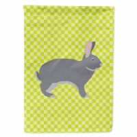 Carolines Treasures BB7792CHF Giant Chinchilla Rabbit Green Flag Canvas House S Perspective: Main