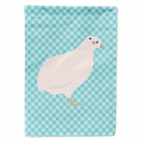 Carolines Treasures BB8131CHF Texas Quail Blue Check Flag Canvas House Size