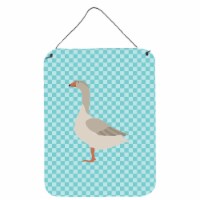 Carolines Treasures  BB8068DS1216 Steinbacher Goose Blue Check Wall or Door Hang