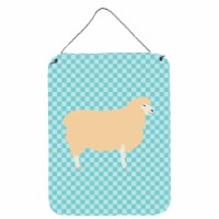 English Leicester Longwool Sheep Blue Check Wall or Door Hanging Prints