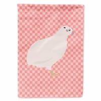 Carolines Treasures BB7957GF Texas Quail Pink Check Flag Garden Size