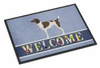 German Shorthaired Pointer Welcome Indoor or Outdoor Mat 24x36, Blue