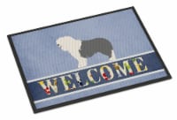 Carolines Treasures BB8304JMAT Old English Sheepdog Welcome Doormat 24x36, Blue