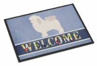 Carolines Treasures BB8309JMAT Bolognese Welcome Doormat 24x36, Blue
