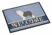 Carolines Treasures BB8294MAT Old English Sheepdog Bobtail Doormat 18x27, Blue