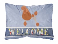 Carolines Treasures  BB8311PW1216 Royal Poodle Welcome Canvas Fabric Decorative