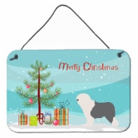 Old English Sheepdog Bobtail Christmas Wall or Door Hanging Prints