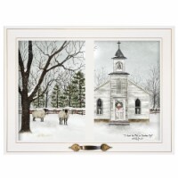 I Heard the Bells on Christmas Day  by Billy Jacobs, Ready to Hang Framed Print, White