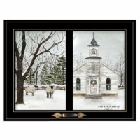 Bells on Christmas Day  by Billy Jacobs, Framed Print, Black Window-Style Frame