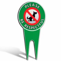 Signs Authority No Pooping (6 x12 ) Dog Signs For Yard | Please Be Respectful