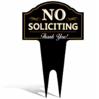 Signs Authority No Soliciting Non-Reflective Metal Yard Sign | 15 x9.5 , Pack 1