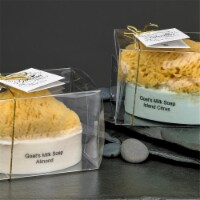 Gracian Goats Milk SS-06 Goats Milk Soap with Sponge - Milk & Honey, 5 oz