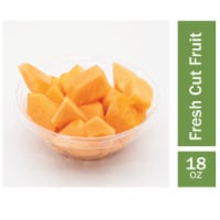 Fresh Cut Cantaloupe Chunks Perspective: Main
