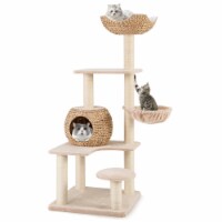 Slickblue 5-Layer Climbing Cat Tree with Sisal Scratching Posts and Washable Cushions Perspective: Main
