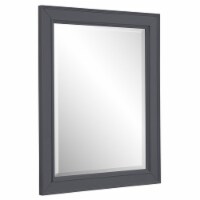 KBC Napa 28  Solid Wood Wall Mirror w/ Beveled Glass in Marine Gray