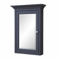 KBC Newport 33  Wood Wall Mounted Medicine Cabinet w/ Beveled Glass -Marine Gray