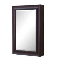 KBC Napa 34  Wood Wall Mounted Medicine Cabinet w/ Beveled Glass in Chocolate