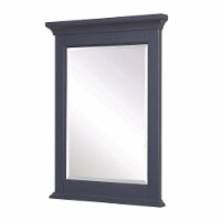 KBC Newport 24 Solid Wood Wall Mirror w/ Beveled Glass in Marine Gray