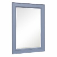 KBC Napa 28  Solid Wood Wall Mirror w/ Beveled Glass in Powder Blue