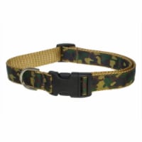 Sassy Dog Wear CAMOUFLAGE-TAN-GRN2-C Camouflage Dog Collar - Tan & Green- Small