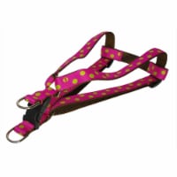 Sassy Dog Wear DOT - FUCHSIA3-H Dot Dog Harness- Fuchsia & Lime - Medium