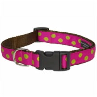 Sassy Dog Wear DOT - FUCHSIA4-C Dot Dog Collar- Fuchsia & Lime - Large