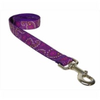 Sassy Dog Wear PRETTY PAISLEY2-L 4 ft. Pretty Paisley Dog Leash- Purple - Small